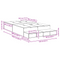 vidaXL Storage Bed Frame Grey Sonoma 120x200 cm