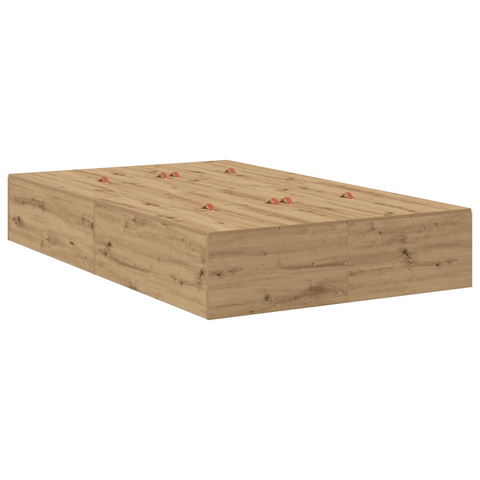 vidaXL Storage Bed Frame Artisan Oak 120x200 cm