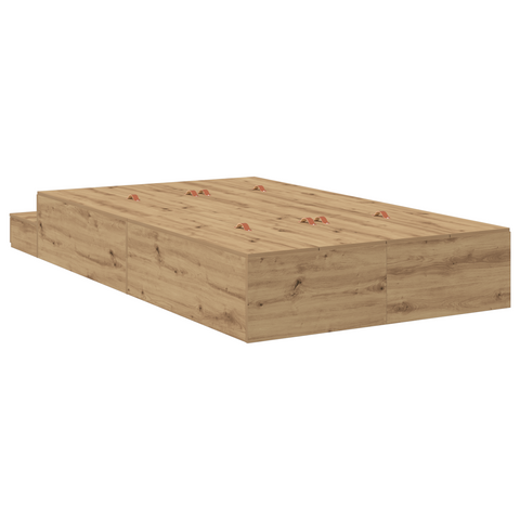 vidaXL Storage Bed Frame Artisan Oak 120x200 cm