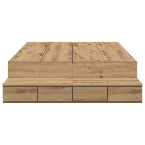 vidaXL Storage Bed Frame Artisan Oak 120x200 cm