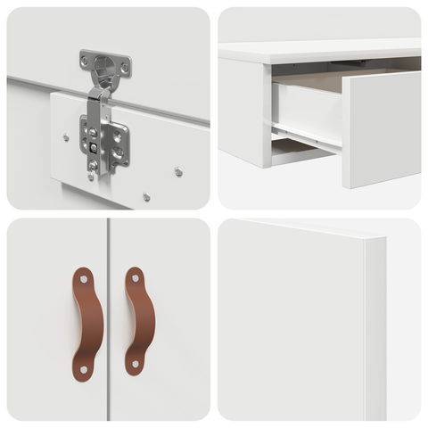 vidaXL Storage Bed Frame White 140x200 cm