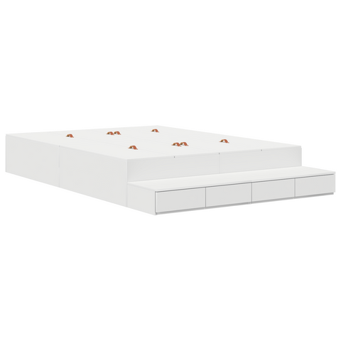 vidaXL Storage Bed Frame White 140x200 cm