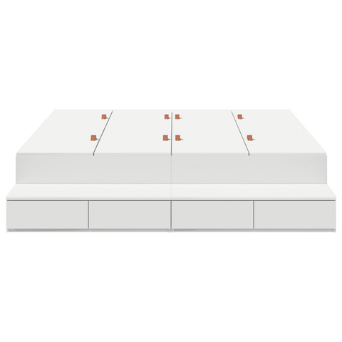 vidaXL Storage Bed Frame White 140x200 cm