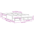 vidaXL Storage Bed Frame White 150x200 cm