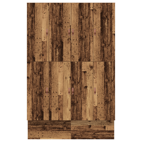 vidaXL Storage Bed Frame Old Wood 150x200 cm