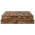 vidaXL Storage Bed Frame Smoked Oak 160x200 cm