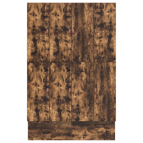 vidaXL Storage Bed Frame Smoked Oak 160x200 cm