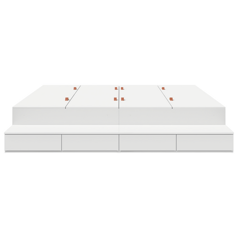 vidaXL Storage Bed Frame White 180x200 cm