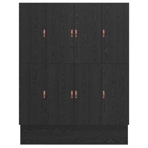 vidaXL Storage Bed Frame Black Oak 180x200 cm