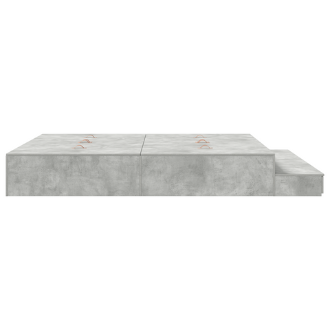 vidaXL Storage Bed Frame Concrete Grey 180x200 cm