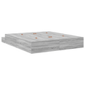 vidaXL Storage Bed Frame Grey Sonoma 180x200 cm