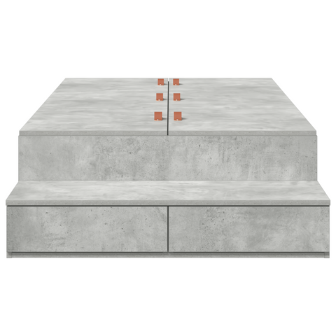 vidaXL Storage Bed Frame Concrete Grey 90x190 cm