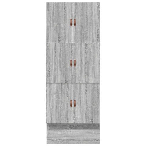 vidaXL Storage Bed Frame Grey Sonoma 75x190 cm