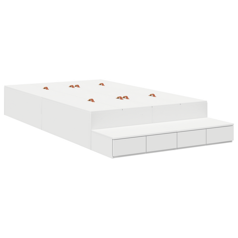 vidaXL Storage Bed Frame White 120x190 cm