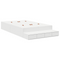 vidaXL Storage Bed Frame White 120x190 cm
