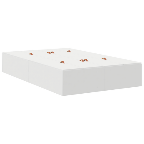 vidaXL Storage Bed Frame White 120x190 cm