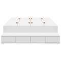 vidaXL Storage Bed Frame White 120x190 cm
