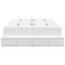 vidaXL Storage Bed Frame White 120x190 cm