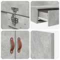 vidaXL Storage Bed Frame Concrete Grey 120x190 cm