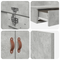 vidaXL Storage Bed Frame Concrete Grey 120x190 cm
