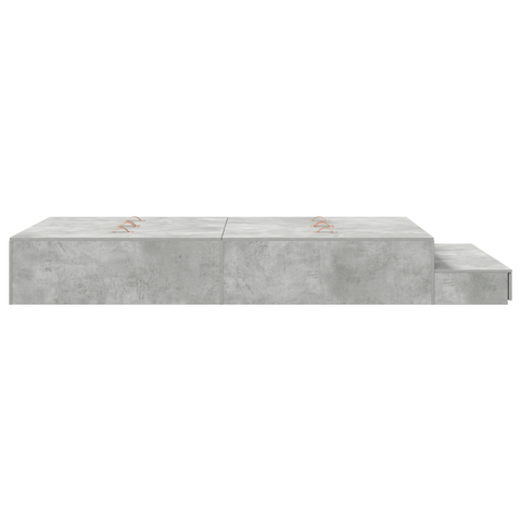 vidaXL Storage Bed Frame Concrete Grey 120x190 cm