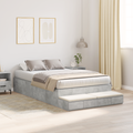vidaXL Storage Bed Frame Concrete Grey 120x190 cm