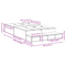 vidaXL Storage Bed Frame Concrete Grey 120x190 cm