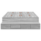 vidaXL Storage Bed Frame Grey Sonoma 120x190 cm