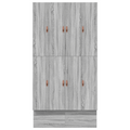 vidaXL Storage Bed Frame Grey Sonoma 120x190 cm