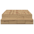 vidaXL Storage Bed Frame Artisan Oak 120x190 cm