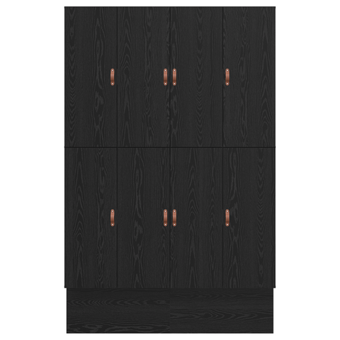 vidaXL Storage Bed Frame Black Oak 140x190 cm