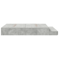 vidaXL Storage Bed Frame Concrete Grey 140x190 cm