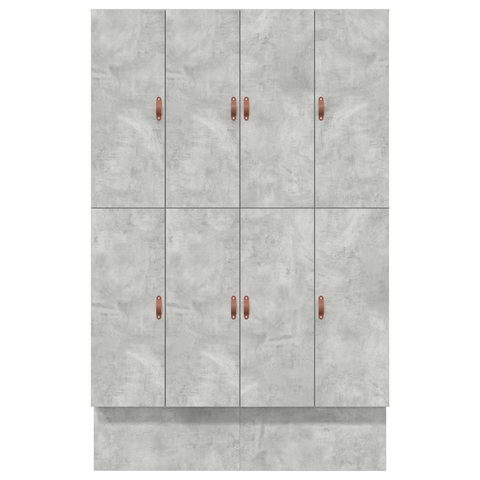 vidaXL Storage Bed Frame Concrete Grey 140x190 cm