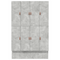 vidaXL Storage Bed Frame Concrete Grey 140x190 cm