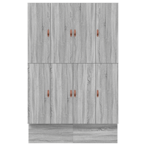 vidaXL Storage Bed Frame Grey Sonoma 140x190 cm