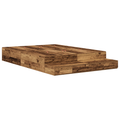vidaXL Storage Bed Frame Old Wood 140x190 cm