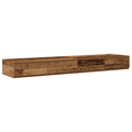 vidaXL Storage Bed Frame Old Wood 140x190 cm