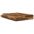 vidaXL Storage Bed Frame Old Wood 140x190 cm
