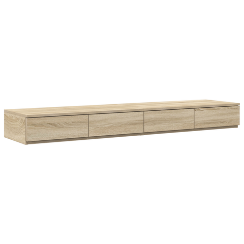 vidaXL Storage Bed Frame Sonoma Oak 135x190 cm