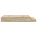 vidaXL Storage Bed Frame Sonoma Oak 135x190 cm