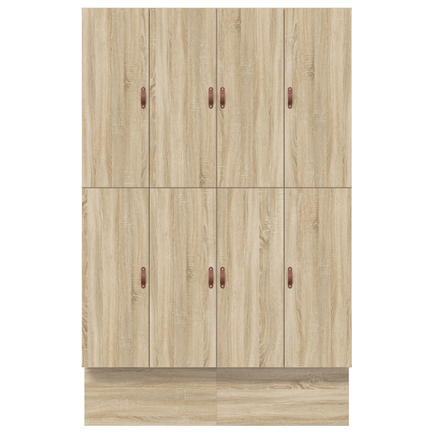 vidaXL Storage Bed Frame Sonoma Oak 135x190 cm