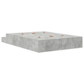 vidaXL Storage Bed Frame Concrete Grey 135x190 cm