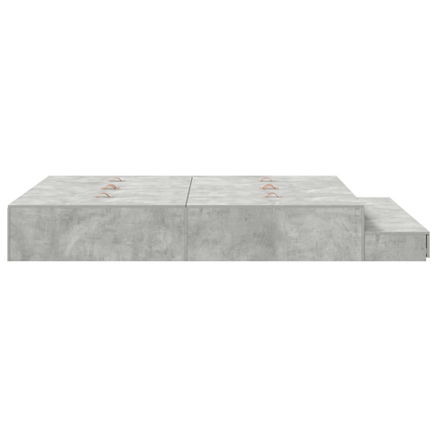 vidaXL Storage Bed Frame Concrete Grey 135x190 cm