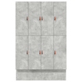 vidaXL Storage Bed Frame Concrete Grey 135x190 cm