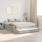 vidaXL Storage Bed Frame Concrete Grey 135x190 cm