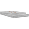 vidaXL Storage Bed Frame Grey Sonoma 135x190 cm