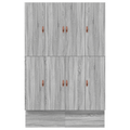 vidaXL Storage Bed Frame Grey Sonoma 135x190 cm