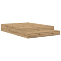 vidaXL Storage Bed Frame Artisan Oak 135x190 cm