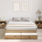 vidaXL Storage Bed Frame Artisan Oak 135x190 cm