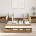 vidaXL Storage Bed Frame Artisan Oak 135x190 cm
